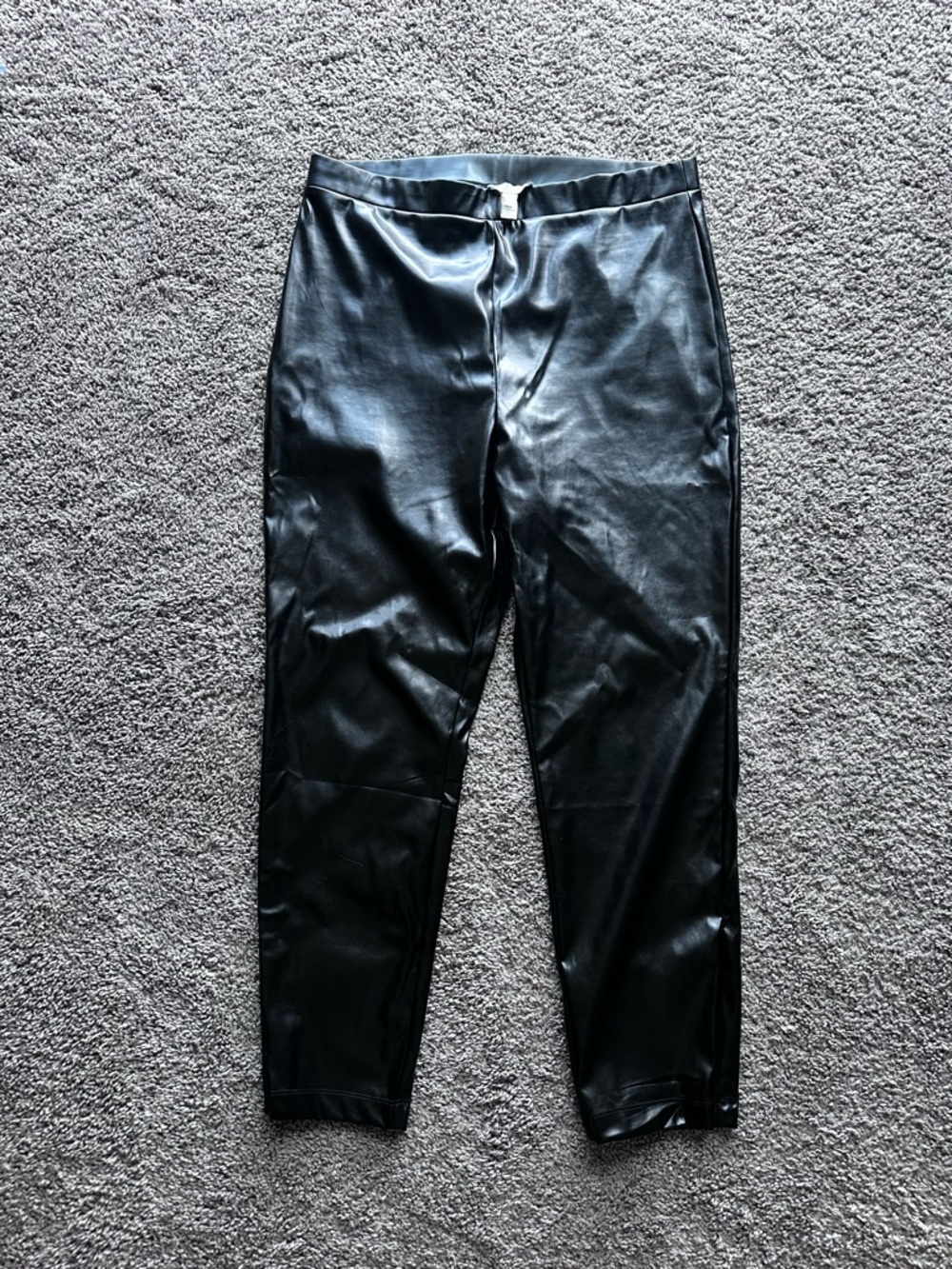 H by Halston Black Faux Leather Pants